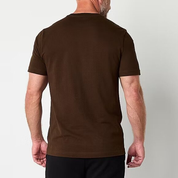 NWT Xersion Xtreme cotton mens crew neck short sleeve T shirt, Chocolate, XL - Picture 2 of 7